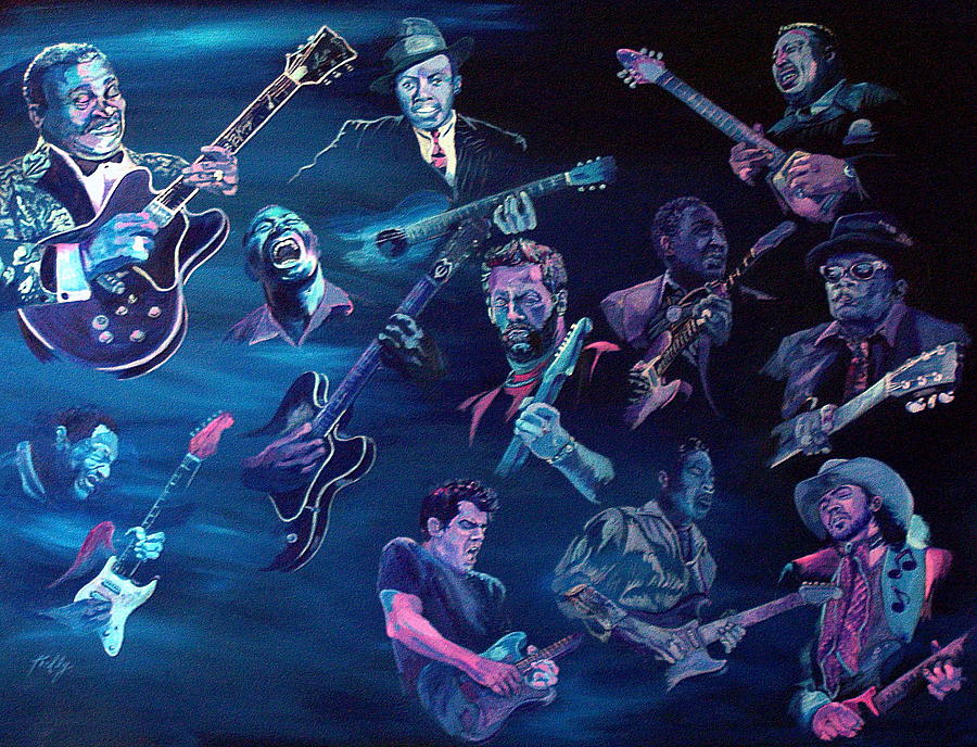 The Blues Painting by Kathleen Kelly Thompson