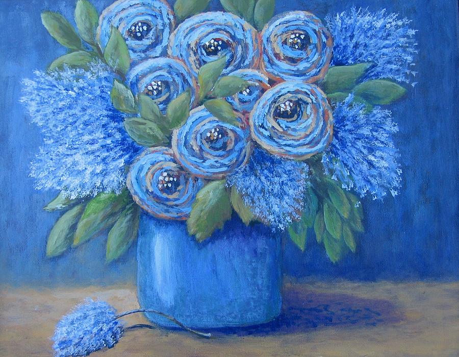 The Blues Painting by Suzanne Theis