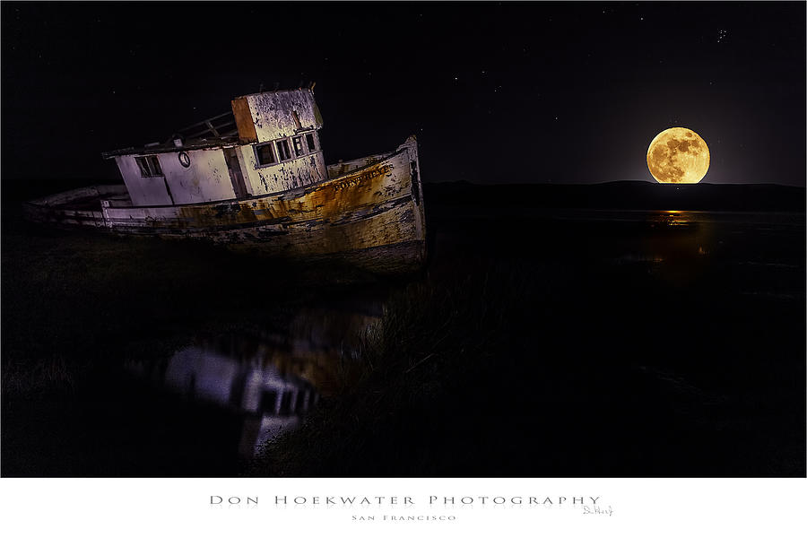 The Boat and The Moon Photograph by Don Hoekwater Photography