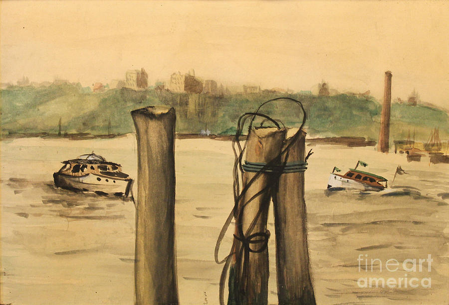 The Boat Dock 1939 Painting by Art By Tolpo Collection