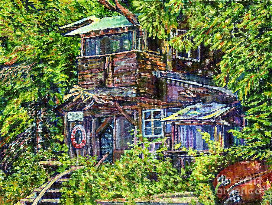 Tree Painting - The Boathouse by Morgan  Ralston
