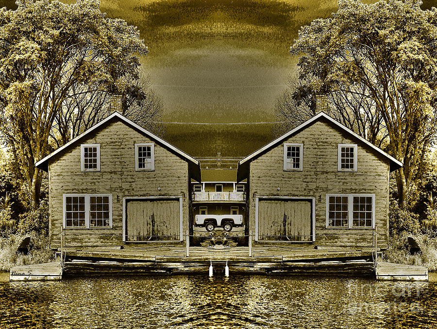 The Boathouse Twins Photograph by Nina Silver