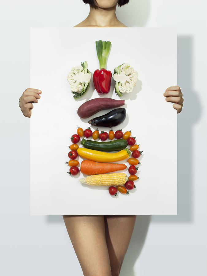The body made with vegetables  Photograph by Hiroshi Watanabe