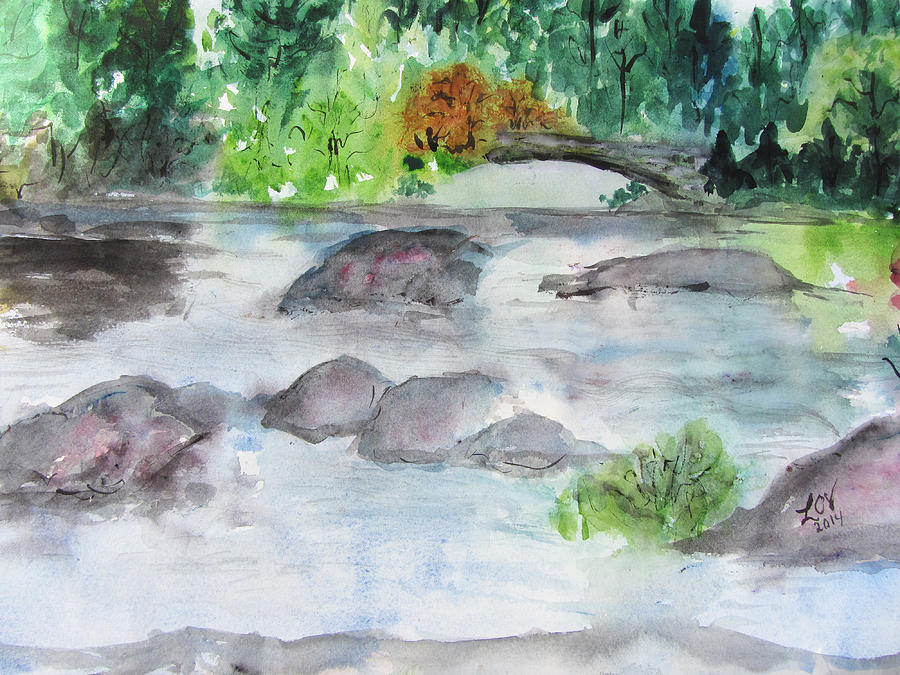 Tree Painting - The Bog on Tupper Lake by Lucille  Valentino