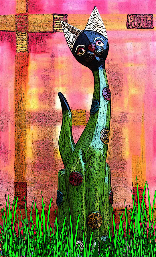 The boss cat Painting by Sladjana Lazarevic
