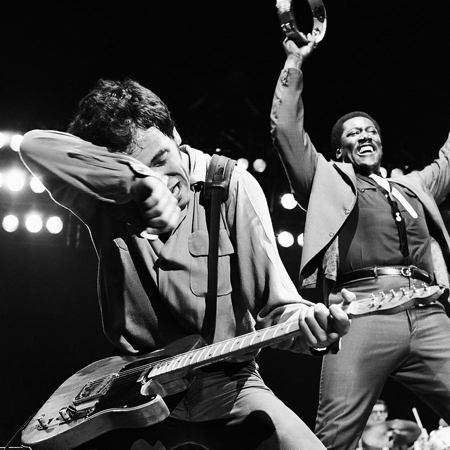 Bruce Springsteen Photograph - The Boss and The Big Man - square by Chris Walter