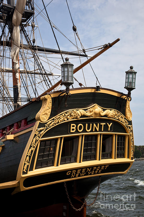 Sea Photograph - The Bounty Tall Ship by Michelle Constantine