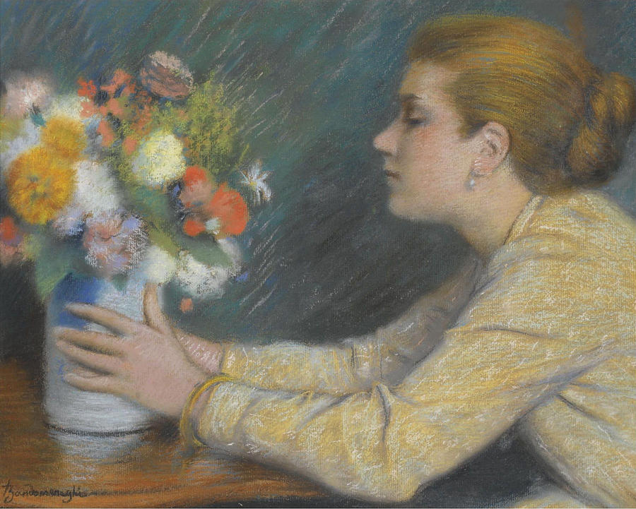 The Bouquet Painting by Federico Zandomeneghi