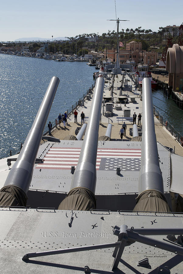 The Bow View Turrets 2 and 1 USS Iowa Battleship Photograph by Thomas ...