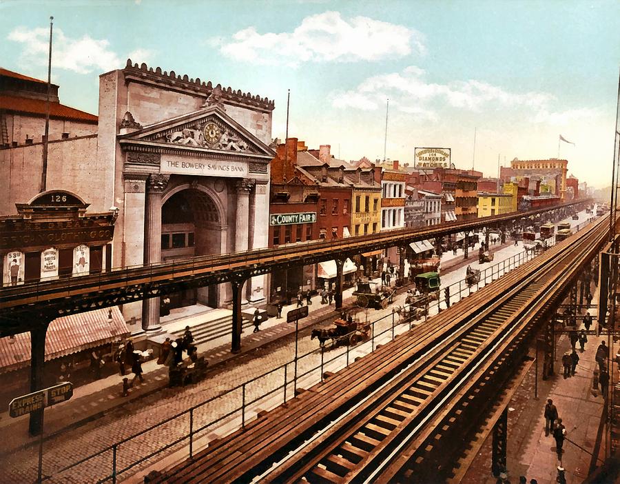 The Bowery New York City 1900 Digital Art by Unknown