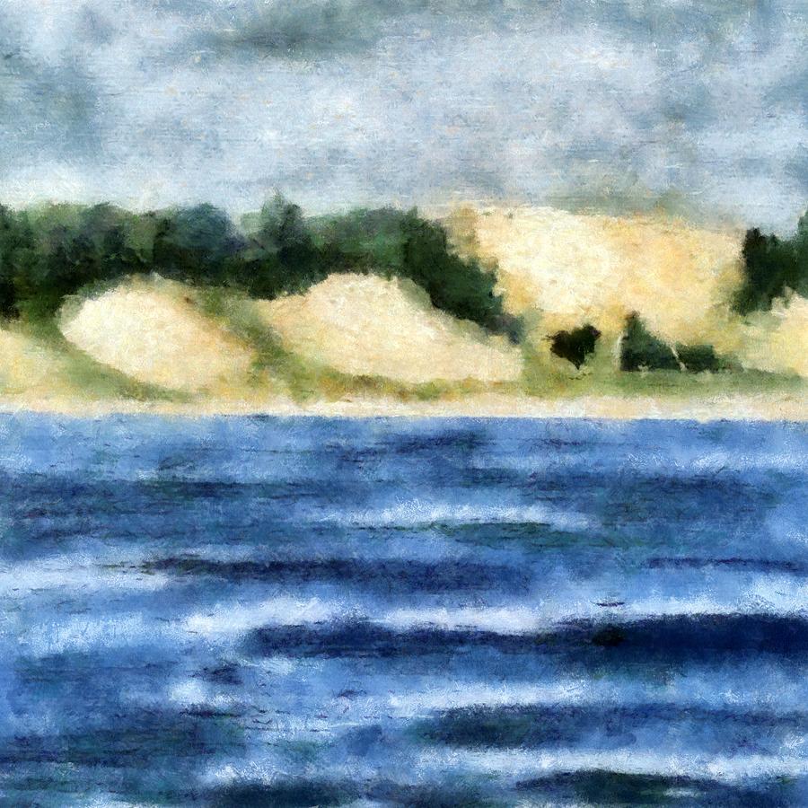 Lake Michigan Painting - The Bowl - Dunes Study by Michelle Calkins