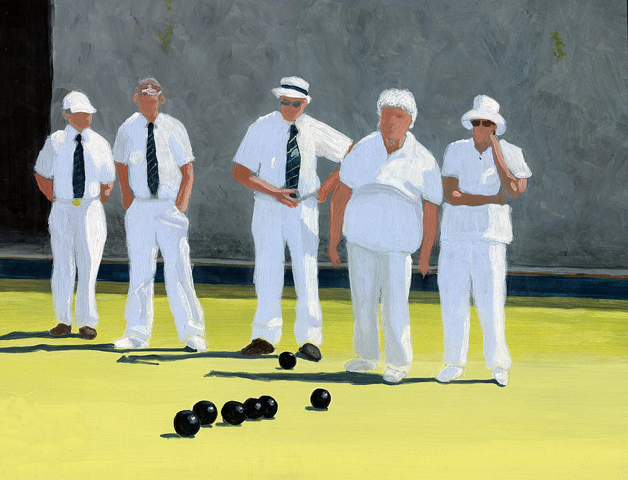Sports Painting - The Bowling Party by Karyn Robinson