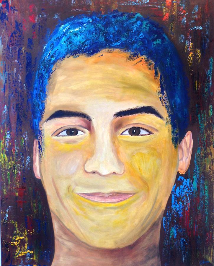 The Boy With Blue Hair Painting by Eliane Ellie | Fine Art America