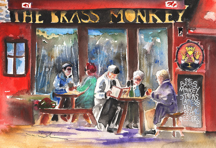 The Brass Monkey in Howth Painting by Miki De Goodaboom