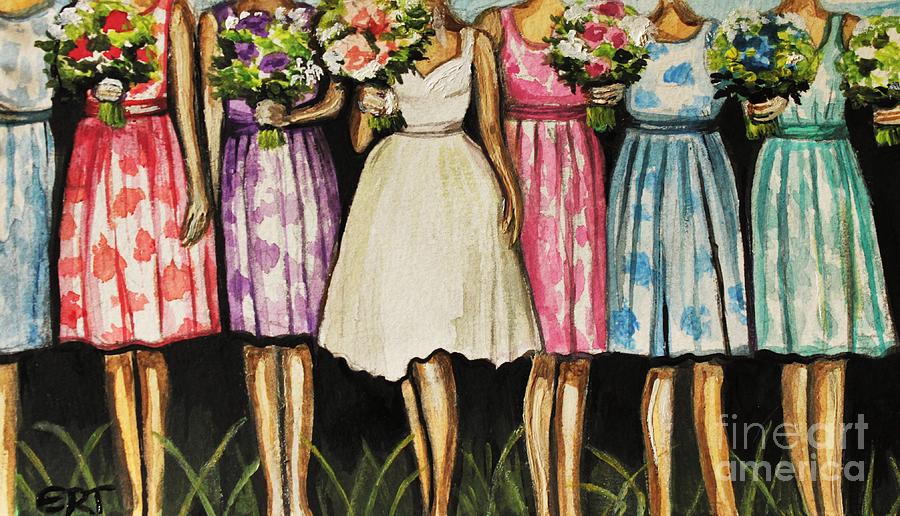 The Bride and Her Bridesmaids Painting by Elizabeth Robinette Tyndall