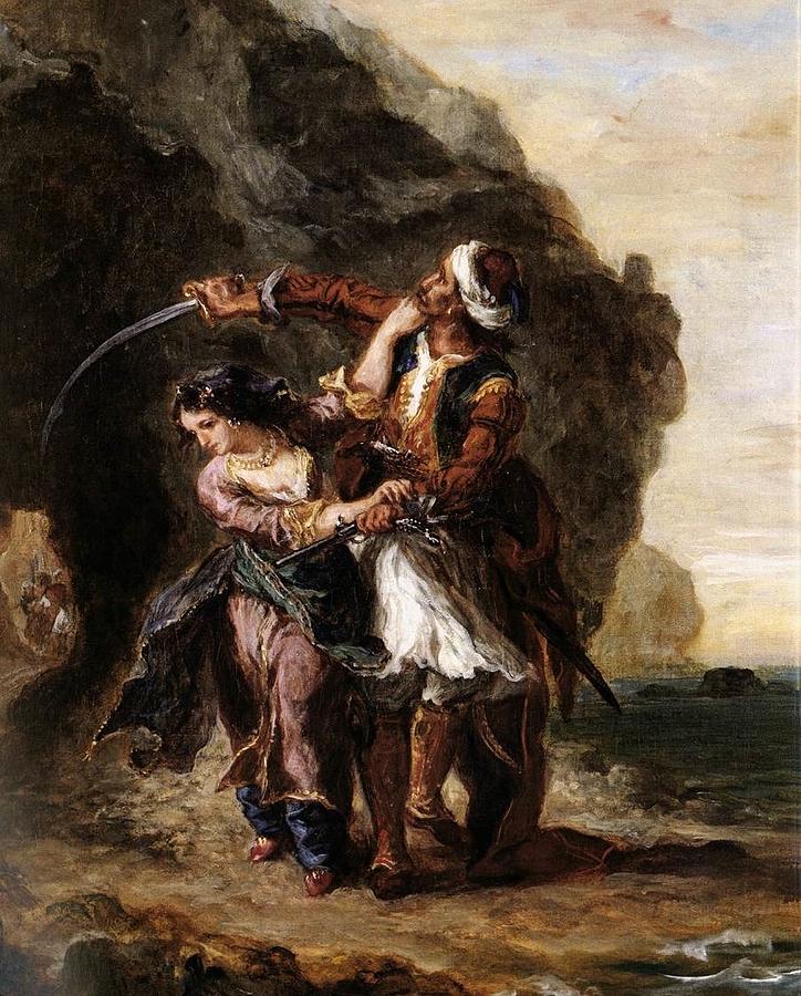 Eugene Delacroix Painting - The Bride of Abydos by Eugene Delacroix