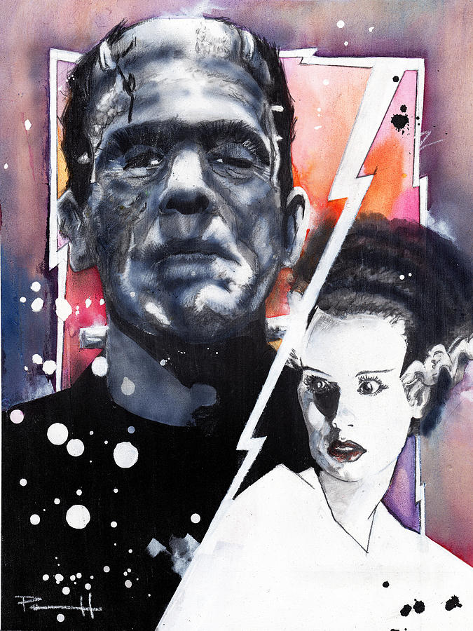 The Bride of Frankenstein Painting by Sean Parnell