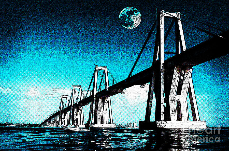 The Bridge Mixed Media - The Bridge by Celestial Images