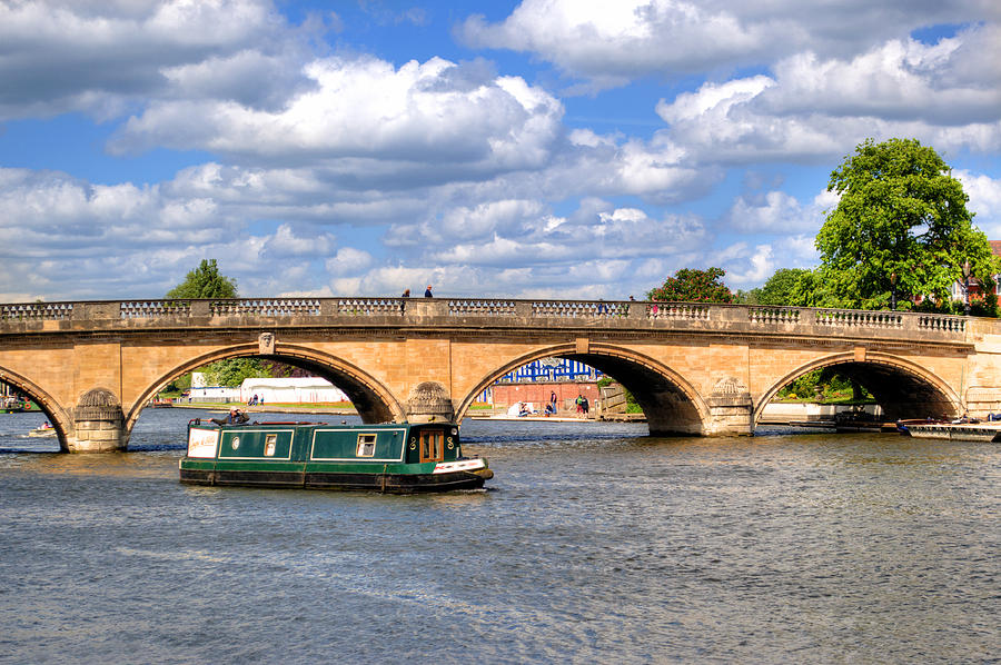 Christmas Photograph - The bridge at Henley-on-Thames by Chris Day