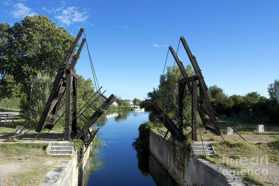 Bridge Photograph - The bridge at Langlois painted by Van Gogh. Arles. France by Bernard Jaubert