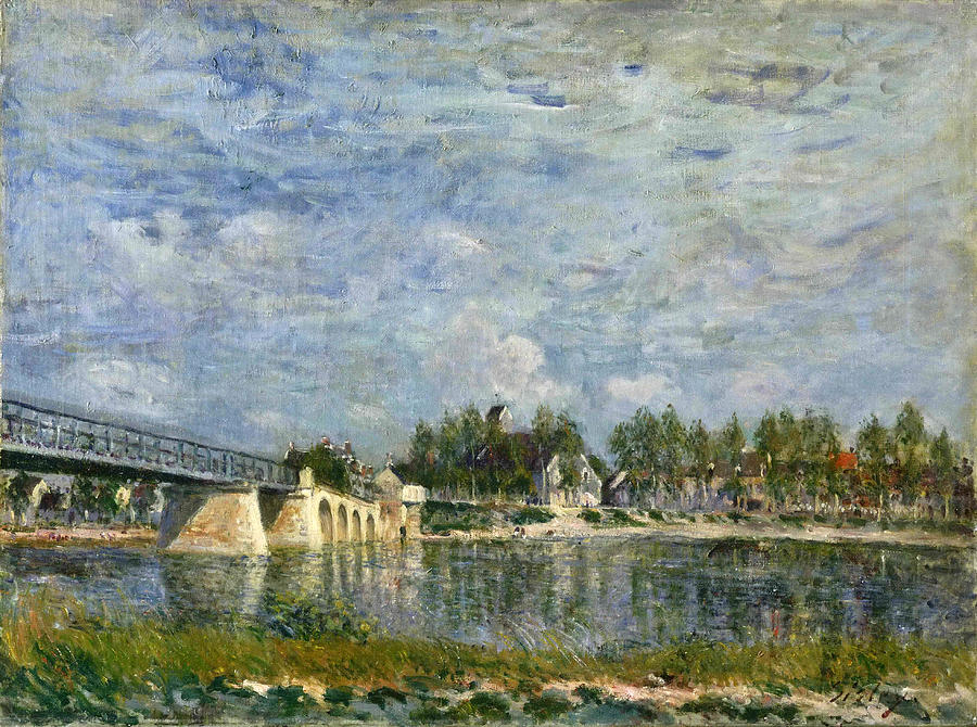 The Bridge at Saint-Mammes Painting by Alfred Sisley