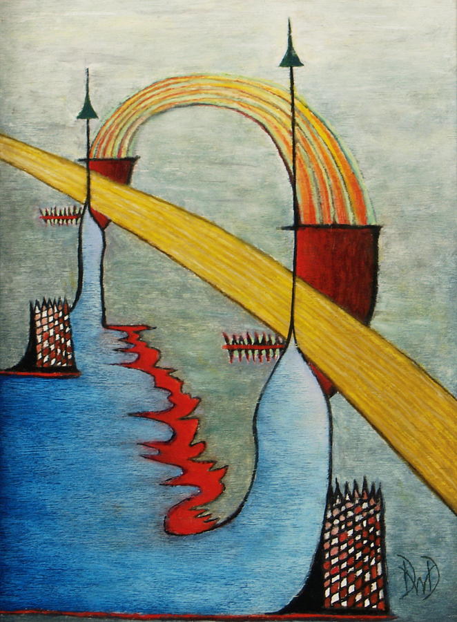 Abstract Painting - The Bridge by David Douthat Abstract Painting - The Bridge by David Douthat