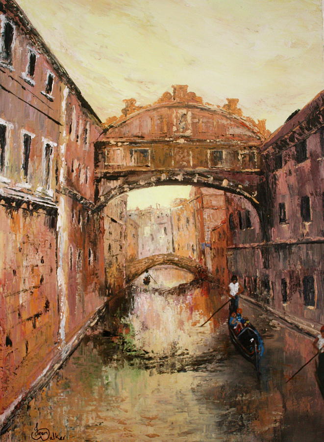 The Bridge of Sighs Venice Italy Painting by Jean Walker