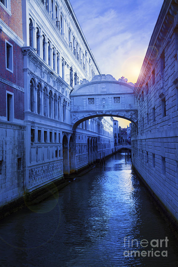 Bridge Photograph - The Bridge of Sighs Venice by MGL Meiklejohn Graphics Licensing