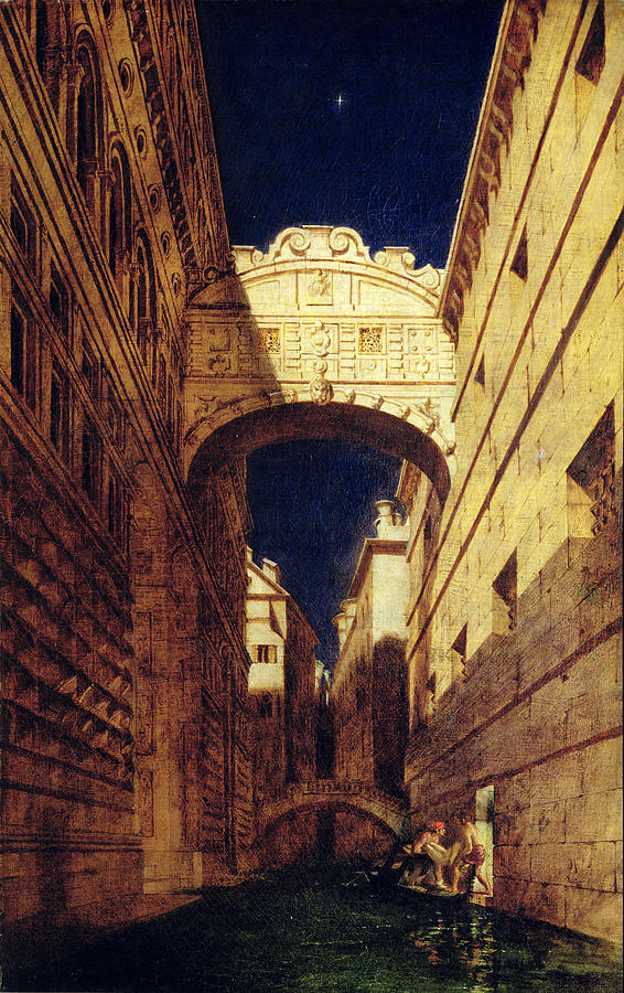 The Bridge of Sighs Painting by William Etty