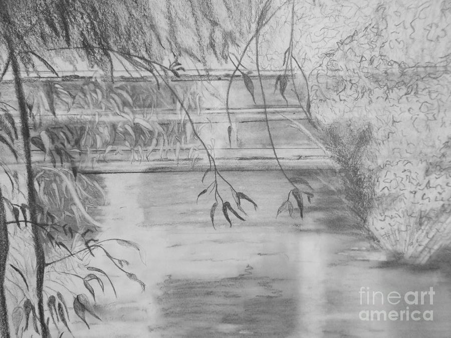 The Bridge Drawing by Valerie Shaffer