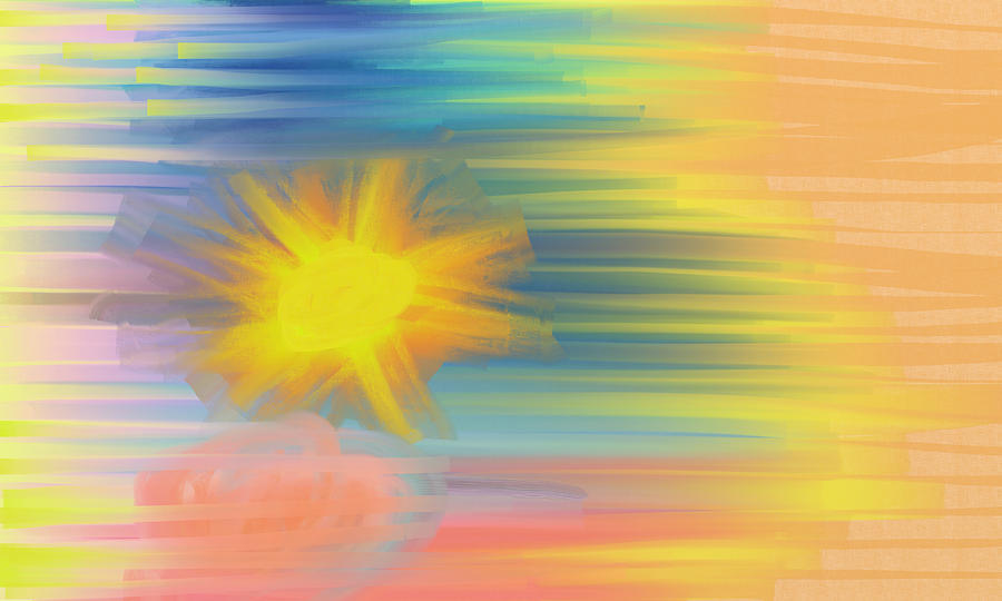 bright sun painting