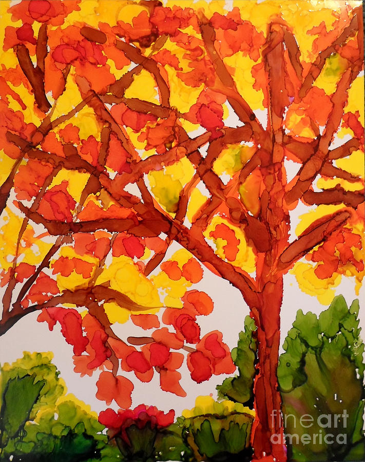 The Brilliance of Fall 1 Painting by Vicki  Housel