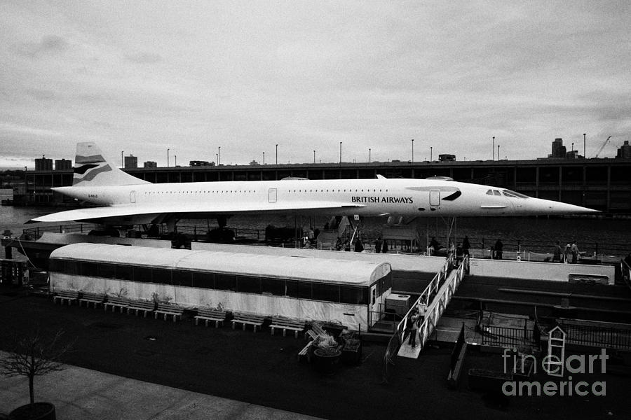 the British Airways Concorde exhibit from the Intrepid flight deck ...