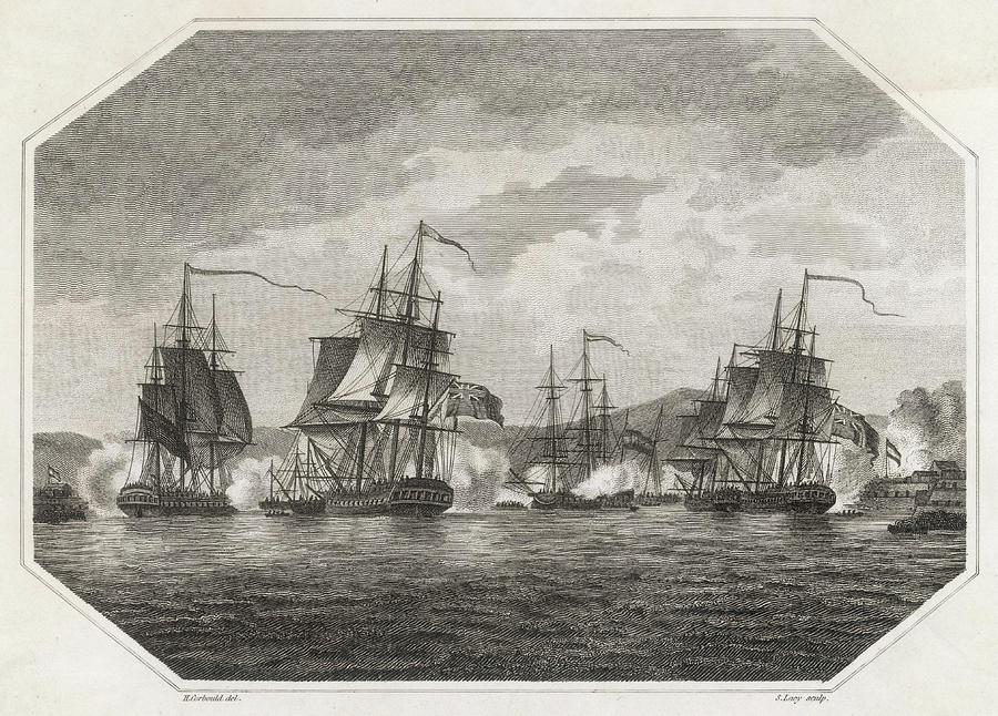 Events Drawing - The British Navy Taking The Caribbean by Mary Evans Picture Library