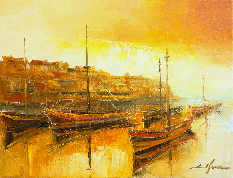 The Brixham Harbour Painting by Luke Karcz