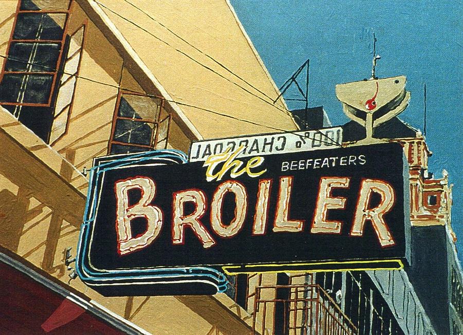 Sacramento Painting - The Broiler on J Street by Paul Guyer