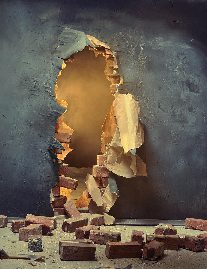 The broken wall Photograph by Vizerskaya