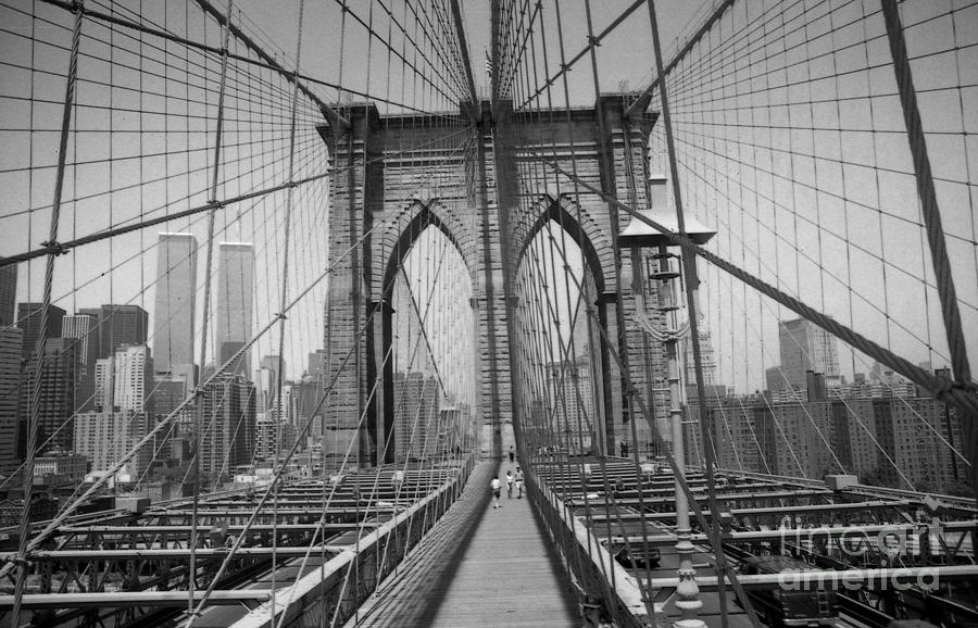 The Brooklyn Bridge before nine eleven Digital Art by Steven Spak