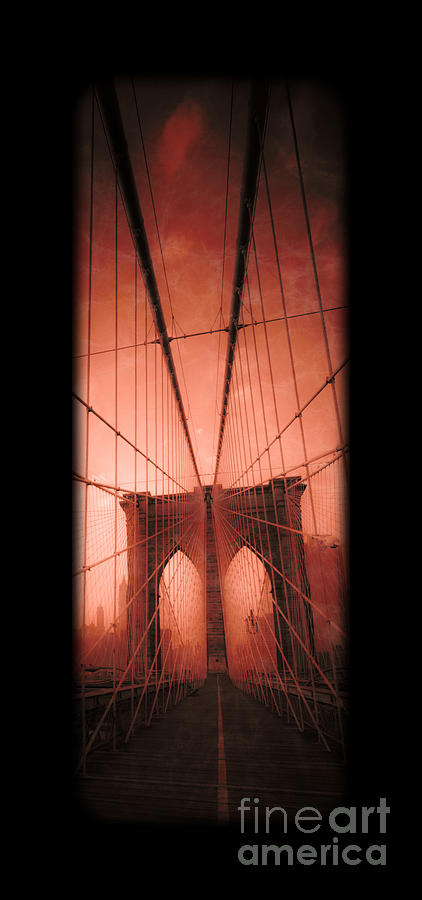Brooklyn Bridge Photograph - The Brooklyn Bridge by Edward Fielding