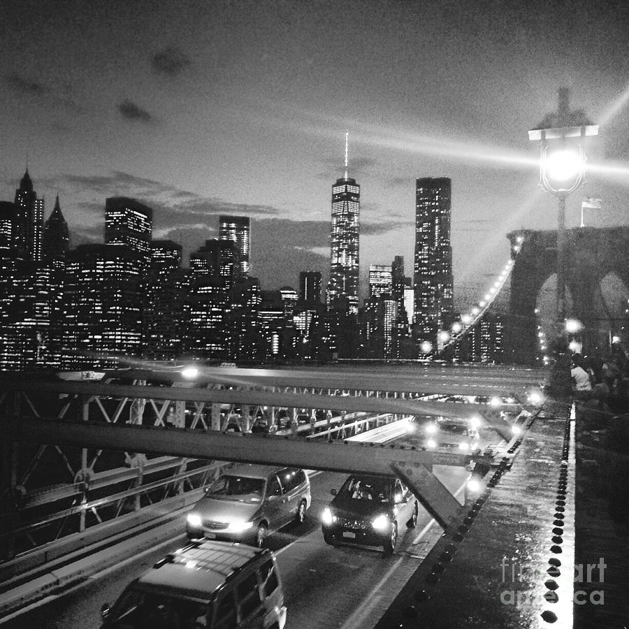 The Brooklyn Bridge in Black and White Photograph by Christy Gendalia