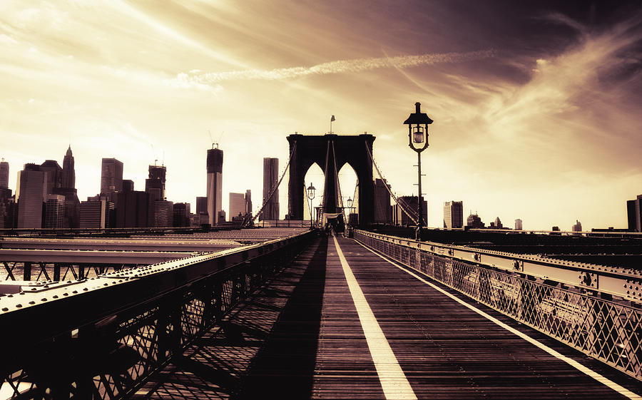 New York City Photograph - The Brooklyn Bridge - New York City by Vivienne Gucwa