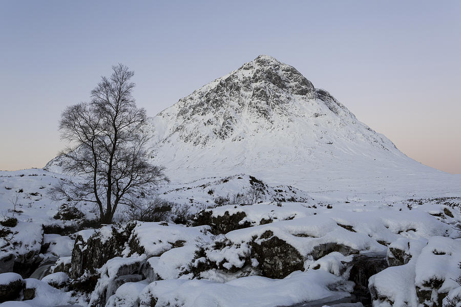 Winter Photograph - The Buachaille Etive Mor Mountain by Derek Beattie