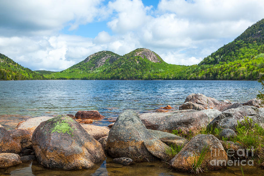 The Bubbles over Jordan Pond in Acadia  Photograph by Susan Cole Kelly