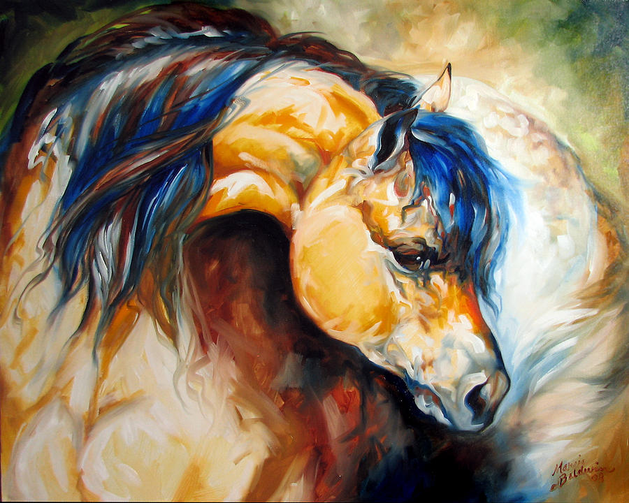 Horse Painting - The Buckskin by Marcia Baldwin
