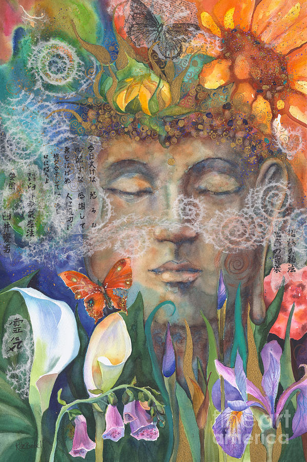 The Buddha Garden Painting by Kate Bedell