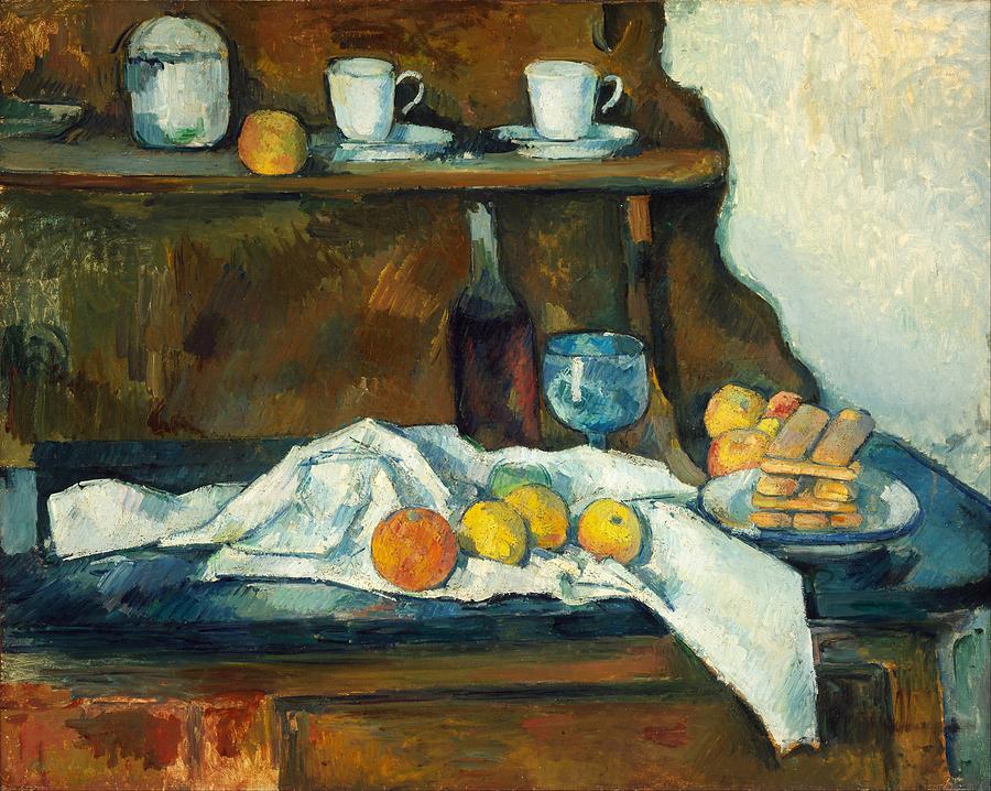 Impressionism Painting - The Buffet by Paul Cezanne