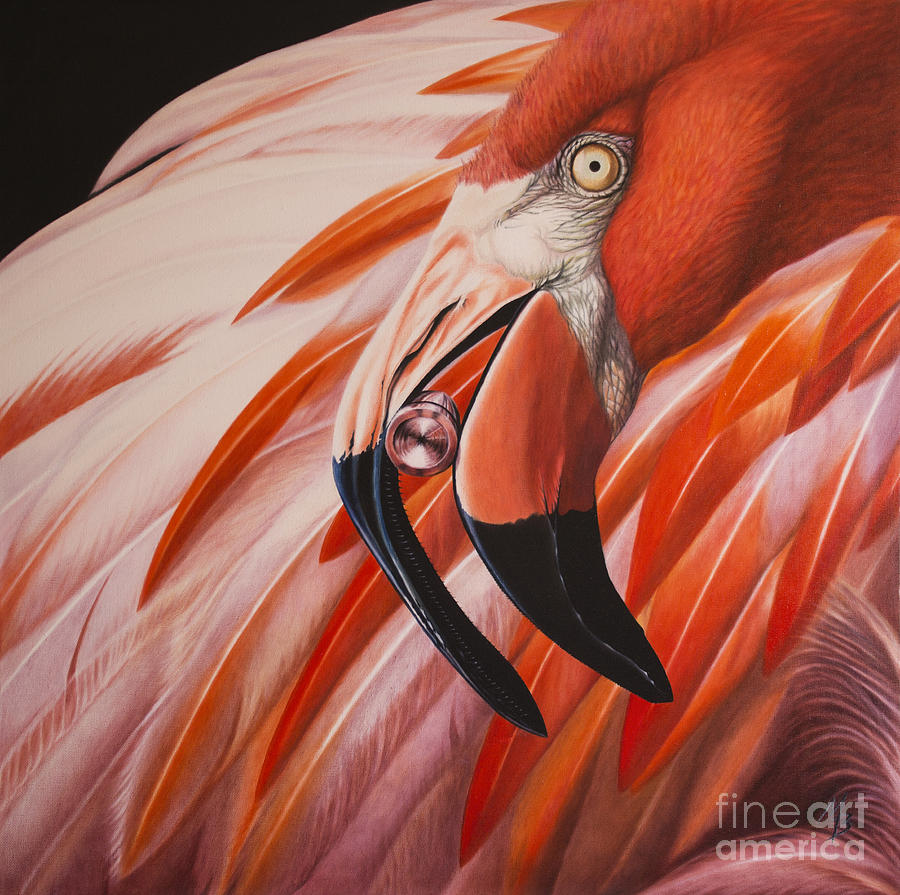 Flamingo Painting - The Bullet by Maria Bozina