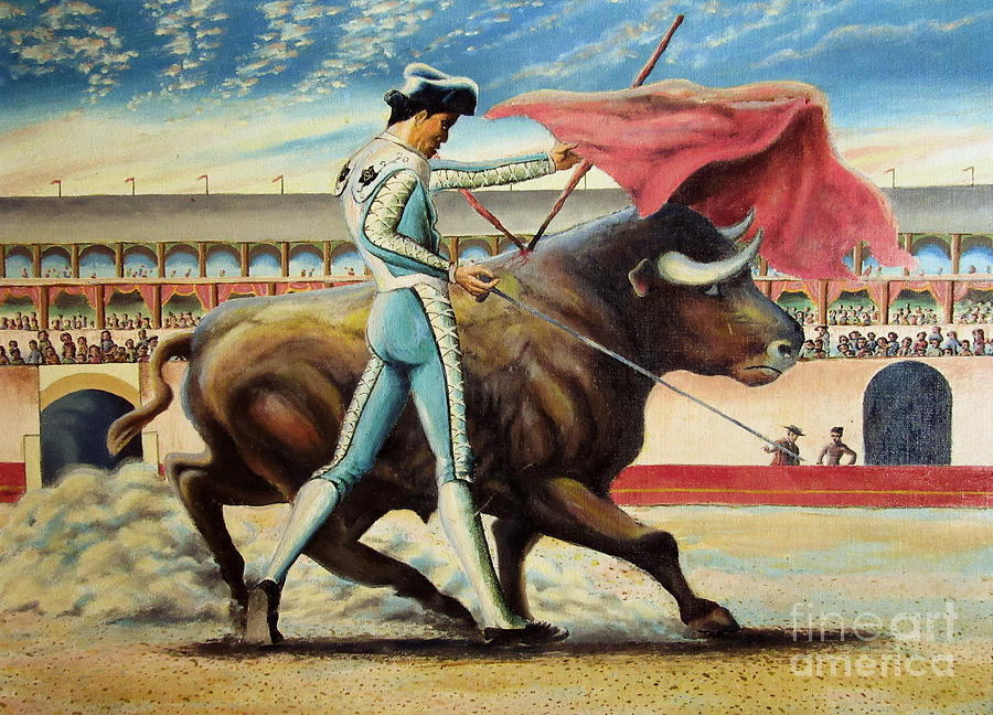 The Bullfight Painting By Gerald Ziolkowski