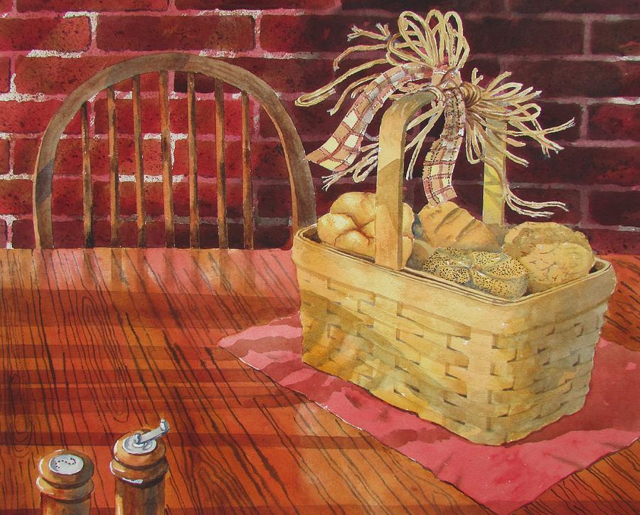 The Bun Basket Painting by Tony Caviston