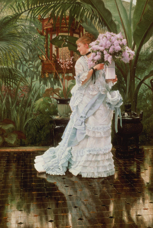 The Bunch Of Lilacs, 1875 Painting by James Jacques Joseph Tissot